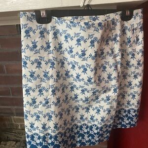Blue and white loft skirt new